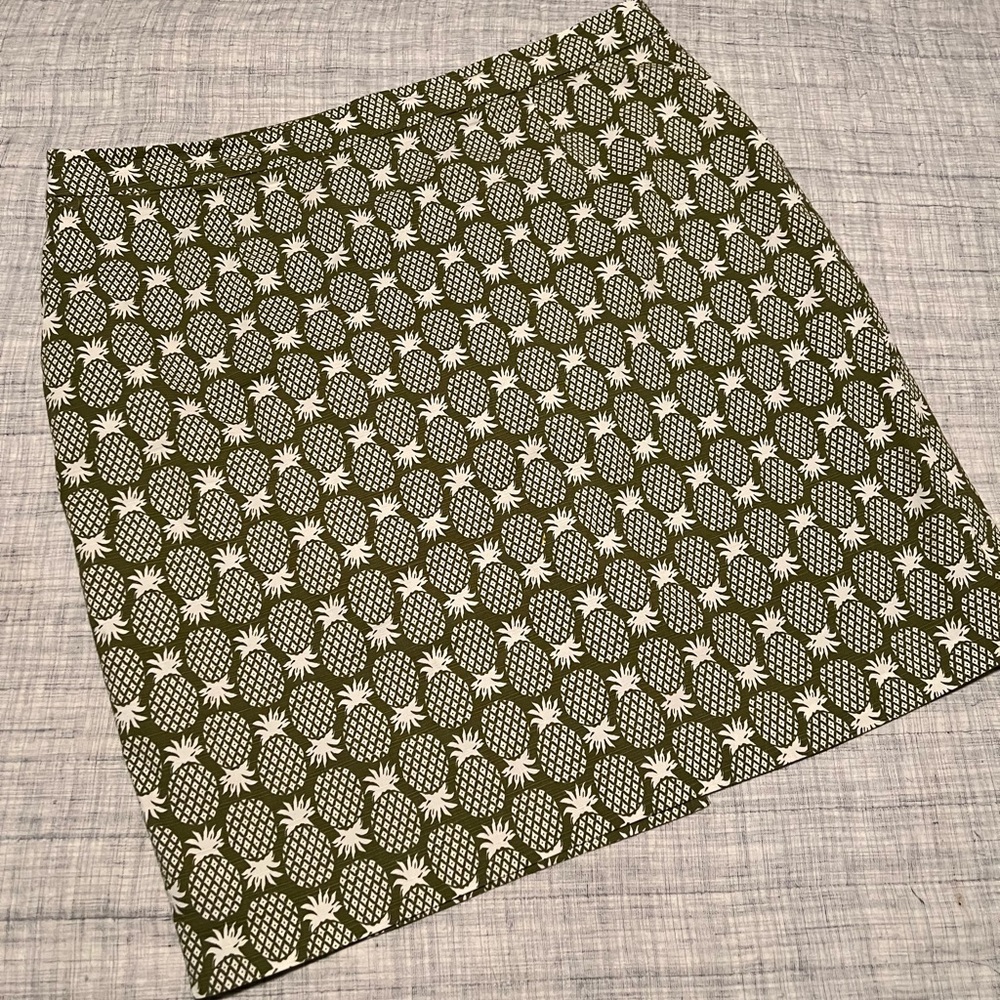 Boden skirt green pineapple tropical print SZ 20 22 r vacay cruise island